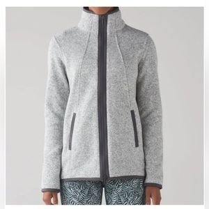 Lululemon It’s Fleecing Cold Zip Up Jacket Sweater Gray